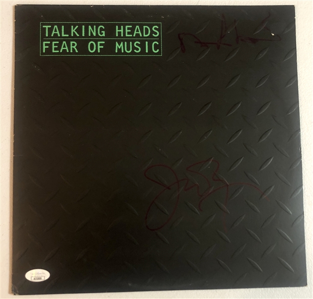 Talking Heads: Dual-Signed David Byrne & Jerry Harrison “Fear of Music” Album Record (2 Sigs) (JSA Authentication)  