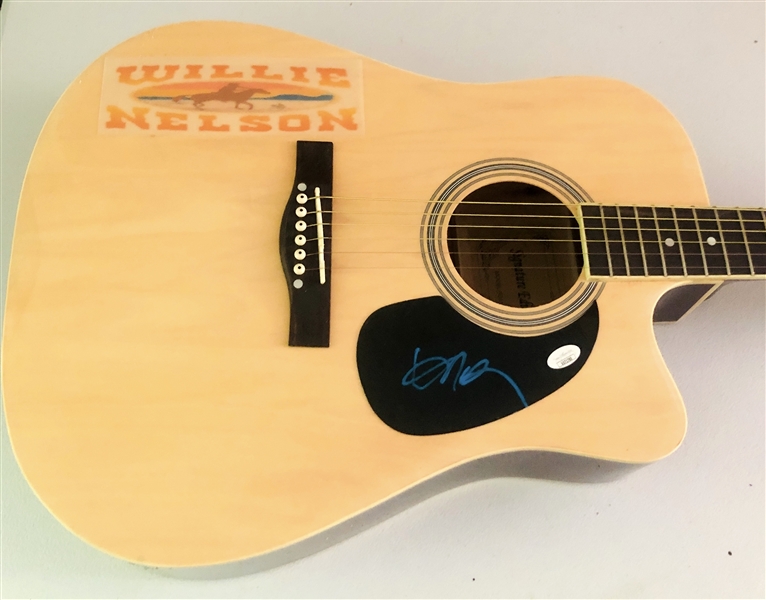 Willie Nelson In-Person Signed Acoustic Guitar (John Brennan Collection) (JSA Authentication)