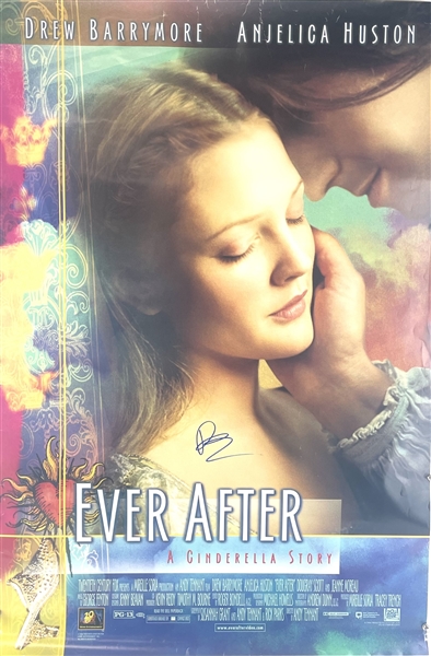 Drew Barrymore Signed "Happily Ever After" Full Sized Movie Poster (Beckett/BAS)