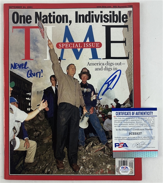 U.S. Navy Seal Robert ONeill Signed "Ground Zero" TIME Magazine (PSA/DNA ITP)