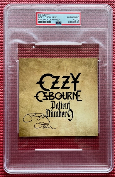 Ozzy Osbourne Signed "Patient #9" CD Insert (PSA/DNA Encapsulated)