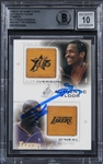 ONeal & Iverson Dual Signed 2000 SP Game Floor Combos #C1 Card w/ Gem Mint Auto 10! (Beckett/BAS Encapsulated)