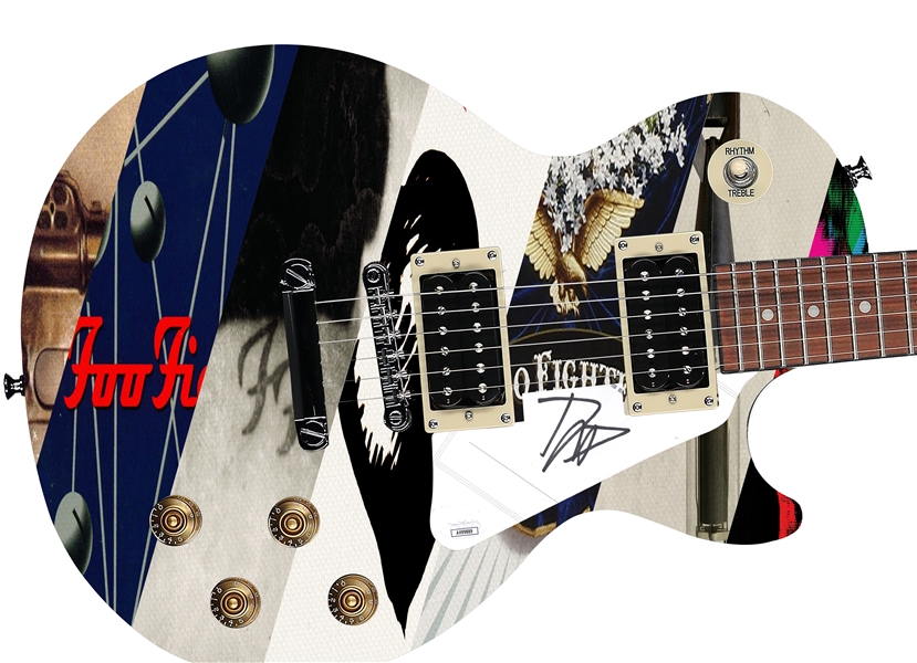 Foo Fighters: Dave Grohl Signed Custom Graphic Epiphone Les Paul 100 Guitar (JSA)