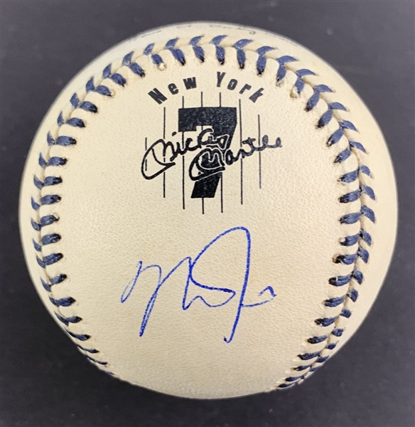 Mike Trout Signed NY Mickey Mantle Commemorative Official American League Baseball (PSA/DNA)
