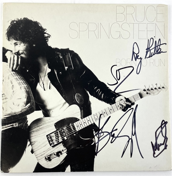 Bruce Springsteen Group Signed "Born to Run" Album Cover w/ 4 Sigs (Beckett/BAS)