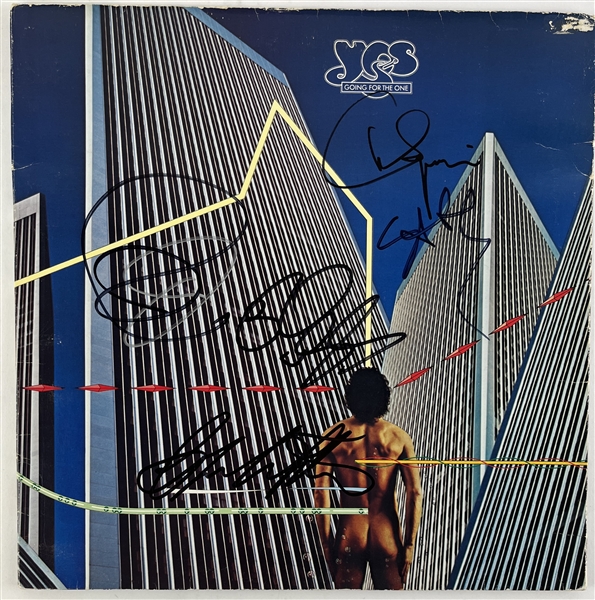 Yes: Group Signed "Going for the One" Album Cover (5 Sigs)(Beckett LOA)