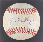 Vin Scully Game Used & Signed OML Baseball :: Used 9-14-2016 LAD vs. NYY (PSA/DNA COA & MLB Holo)