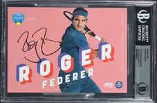 Roger Federer Signed 5" x 7" 2019 W&S Open Promo Photo (Beckett/BAS Encapsulated)