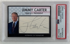 President Jimmy Carter Signed 2.5" x 3.5" Commemorative Card (PSA/DNA Encapsulated)