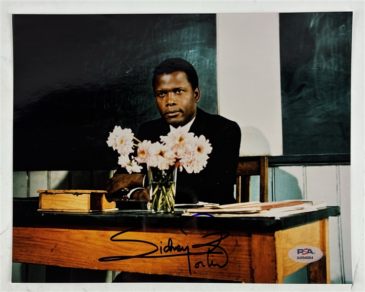 Sidney Portier Signed 8" x 10" Color Photo from "To Sir, WIth Love" (PSA/DNA COA)