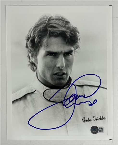 Tom Cruise Signed 8" x 10" B&W Photograph from "Days of Thunder" (Beckett/BAS)