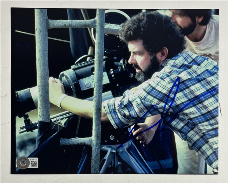 George Lucas Signed 8" x 10" Color Photograph (Beckett/BAS LOA)