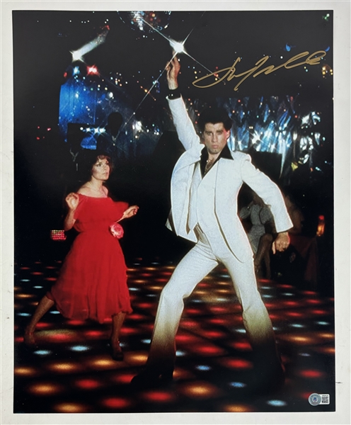 John Travolta Signed "Saturday Night Fever" 16" x 20" Color Photo (Beckett/BAS)