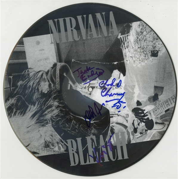 Nirvana Bleach Signed Vinyl by 4 (ACOA)