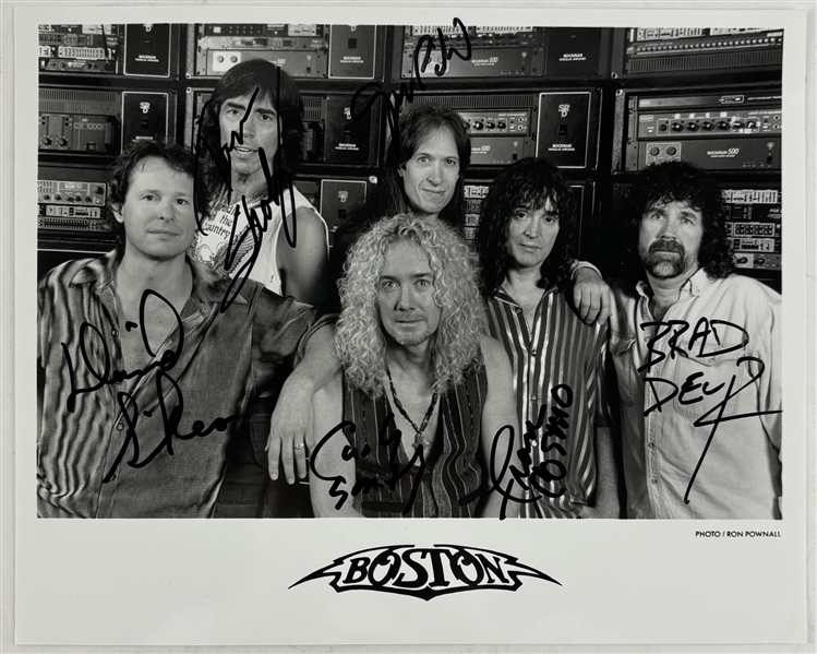 Boston: Group 1995 Signed 8" x 10" Photo from Curly Smiths Personal Collection! (Smith Provenance)(Third Party Guaranteed)