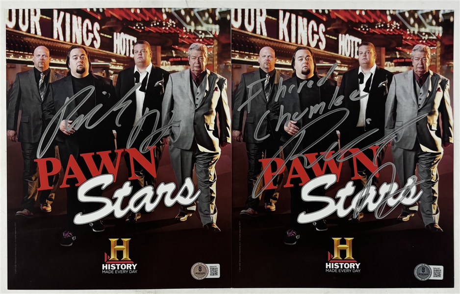 Rick Harrison Lot of Two (2) Signed & Inscribed 8" x 10" Pawn Stars Photos (Beckett/BAS)