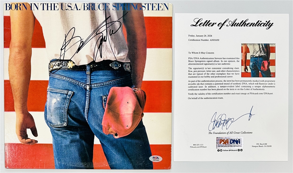 Bruce Springsteen Signed "Born in the U.S.A." Album Cover (PSA/DNA LOA)