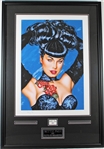 Bettie Page Signed Segment in Framed Display (PSA/DNA Sticker)
