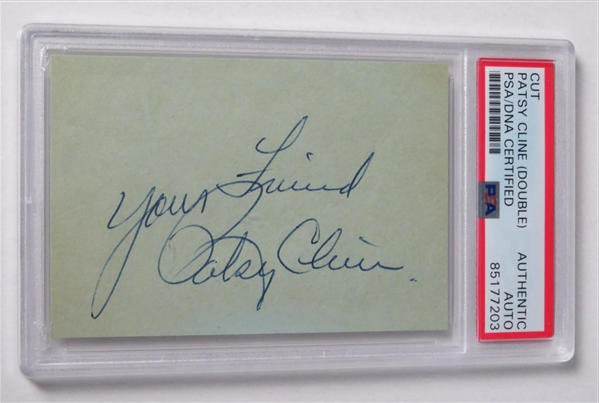 Patsy Cline Superb Double Signed Vintage Album Page (PSA/DNA Encapsulated & JSA LOA)