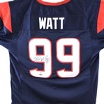 J.J. Watt Authentic Signed Navy Blue Pro Style Jersey Autographed (PSA/DNA and Tristar)