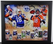 Peyton Manning Signed & Stat Inscribed Ltd. Ed. 20" x 24" Photo in Framed Display (Fanatics COA)