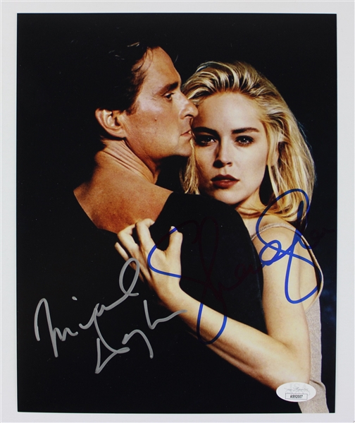 Michael Douglas & Sharon Stone Signed 8" x 10" Basic Instinct Photograph (JSA)