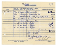 The Beatles: Ringo Starr 1967 Signed Employee Payment Sheet (Tracks LOA)(Third Party Guaranteed)