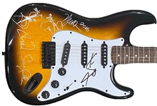 Journey Group Signed Fender Squier Stratocaster Guitar with Steve Perry! (5 Sigs)(Third Party Guaranteed)