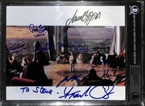 Star Wars: The Phantom Menace Cast Signed 8" x 10" Color Photo w/Oz, Jackson, etc. (Beckett/BAS Encapsulated)(Grad Collection)