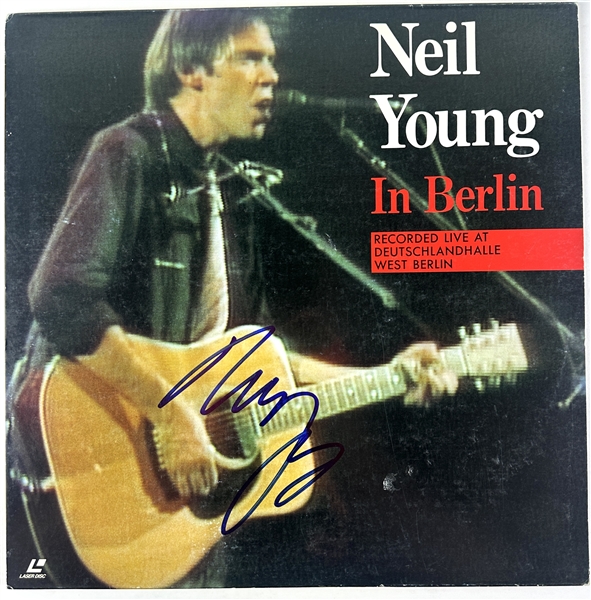 Neil Young Signed "In Berlin" Laser Disc Cover (Beckett/BAS LOA)
