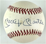 Mickey Mantle Single Signed OAL Baseball (PSA/DNA Sticker)