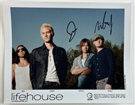 Lifehouse: Rick Woolstenhulme Jr. & Bryce Soderberg Signed 8" x 10" Photo (Third Party Guaranteed)