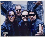 Metallica: Hammett, Trujillo, & Ulrich Signed 8" x 10" Photo (Beckett/BAS LOA)