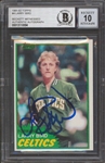 Larry Bird Signed 1981 Topps #4 Trading Card with GEM MINT 10 Autograph (Beckett/BAS Encapsulated)