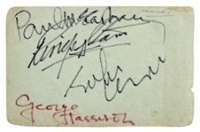 The Beatles Signed 3" x 4.65" Album Page with RARE Late 1960s Autographs (Beckett/BAS LOA)