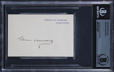 Grover Cleveland Signed White House Executive Mansion Card (Beckett/BAS Encapsulated)