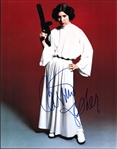 Star Wars: Carrie Fisher Signed 11" x 14" Princess Leia Photo (Early Photo Shoot w/Blaster) (Beckett/BAS LOA)