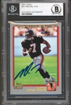 Michael Vick Signed 2001 Topps #311 Rookie Card (Beckett/BAS Encapsulated)