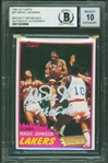 Magic Johnson Signed 1981-82 Topps #21 2nd Year Card with GEM MINT 10 Autograph (Beckett/BAS Encapsulated)