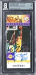Shaquille ONeal Signed & Inscribed "Last Game vs. Kobe" 2011 Full Ticket (MINT 9 Auto & MINT 9 Ticket)