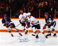 Wayne Gretzky & Gordie Howe Rare Dual Signed 16" x 20" Color Photo (Beckett/BAS LOA)