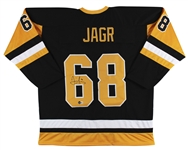 Jaromir Jagr Signed Penguins Style Hockey Jersey (Beckett/BAS)