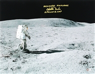 Apollo 16: Charlie Duke Signed 16" x 20" Photo with Inscription on Lunar Surface! (Beckett/BAS LOA)