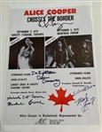 Alice Cooper Group Signed "Crosses the Border" Poster (4 Sigs)(Third Party Guaranteed)