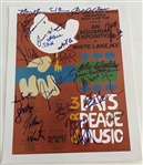 Woodstock: Multi-Signed 11" x 14" Poster w/ Grace Slick, Johnny Winter, & More! (22 Sigs)(Third Party Guaranteed)