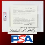 Buddy Holly Signed Promissory Note with RARE Full "Charles Buddy Holly" Autograph (PSA/DNA Encapsulated)