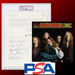 Janis Joplin - Big Brother & Holding Company ULTRA RARE Group Signed Agreement with Columbia Records (PSA/DNA Encapsulated)