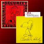 Peanuts: Charles Schulz Signed First Edition 1963 Book with Detailed Hand Drawn Vintage Snoopy Sketch! (JSA LOA)