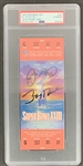 Joe Montana & Jerry Rice Autographed 1989 Super Bowl XXIII Authentic Ticket (PSA/DNA Encapsulated)