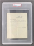Winston Churchill Signed 6.5" x 8" Letter (PSA/DNA Encapsulated)